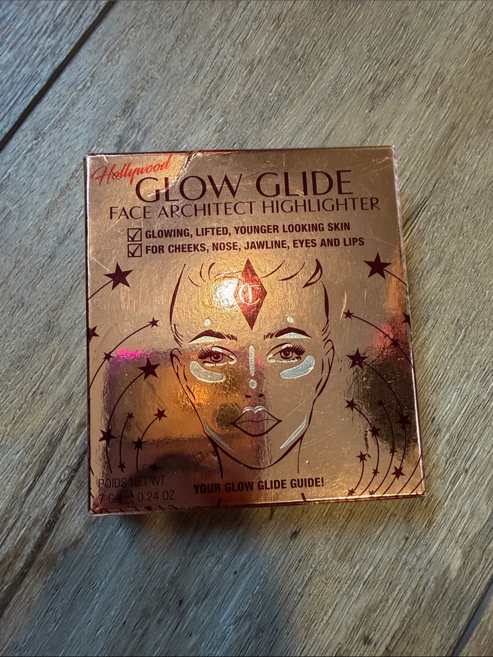 NEW! Charlotte Tilbury Glow Glide Face Architect Highlighter in Champagne Glow - Picture 8 of 11